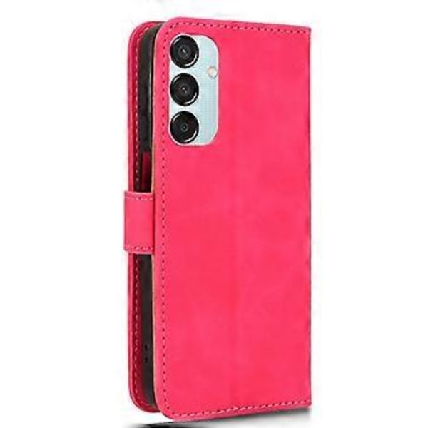 Til Samsung Galaxy M15 5G Etui Hud-Berørings Læder Flip Stand Telefon Cover Style D