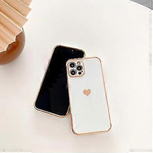 Yhteensopiva iPhone 11PROMAX 6.5 tuuman kotelon kanssa, pinnoitettu sydänkuvioinen puhelinkotelo, hauska söpö sivukuvio pehmeä TPU-turvatyyny, putoamista estävä iskunkestävä kameran suoja