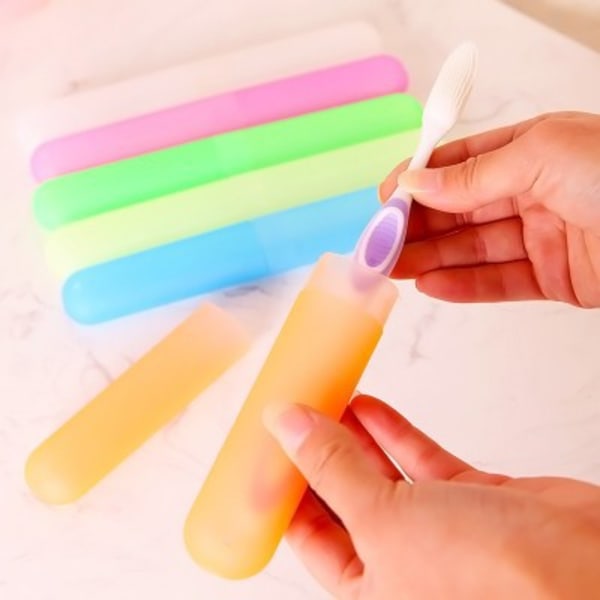 7 stk tannbørstekoffert reisedeksel plastholder, 7 stk forskjellig