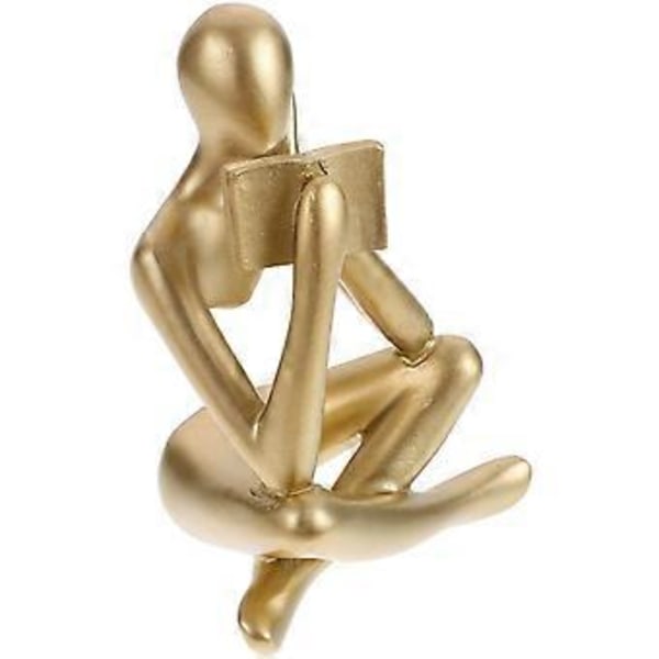 Abstrakt Hushållsdekoration Minimalism Läsande Man Staty Bords Resin Hantverksdekor
