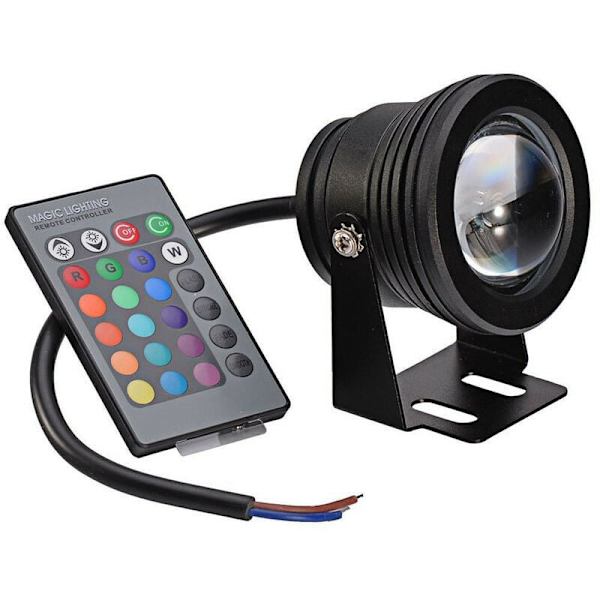 Undervandslys, 10W 12V RGB LED Vandtæt Multifarvet Spotlys