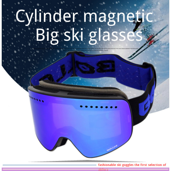 Magnetiske dobbeltlags skibriller med polariseret linse