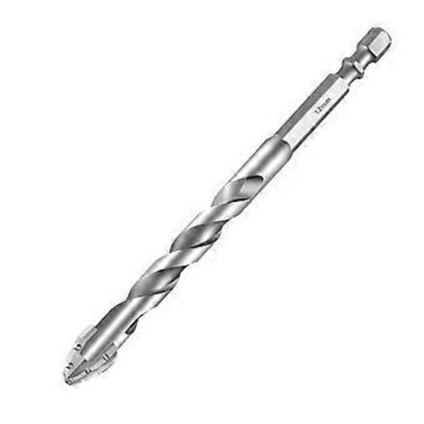 4-pak Fire Fløjte Savtand Excentriske Bor med Karbidspidser og 1/4\" Hex Skaft for Effektiv Boring 6/8/10/12mm