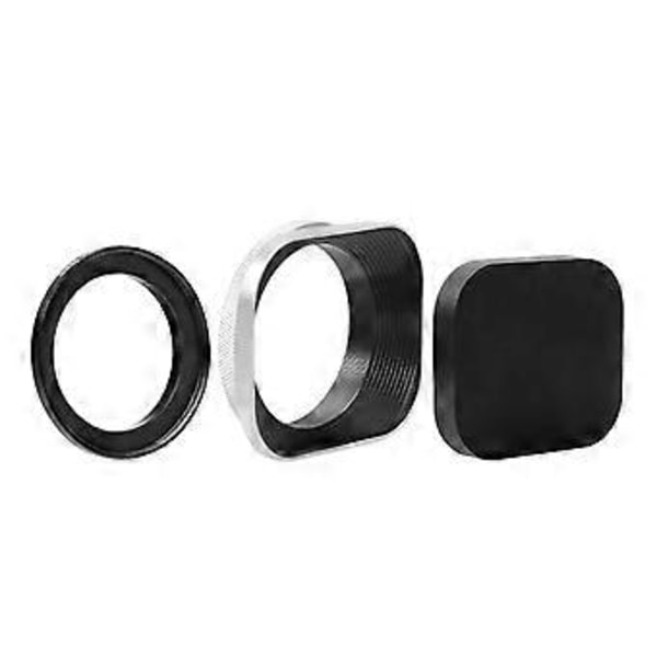 Linsskydd Huva Kollektion Aluminium Linsskydd Motljusskydd Blockerar Oönskat Ljus för Klarare Bilder 46mm silver