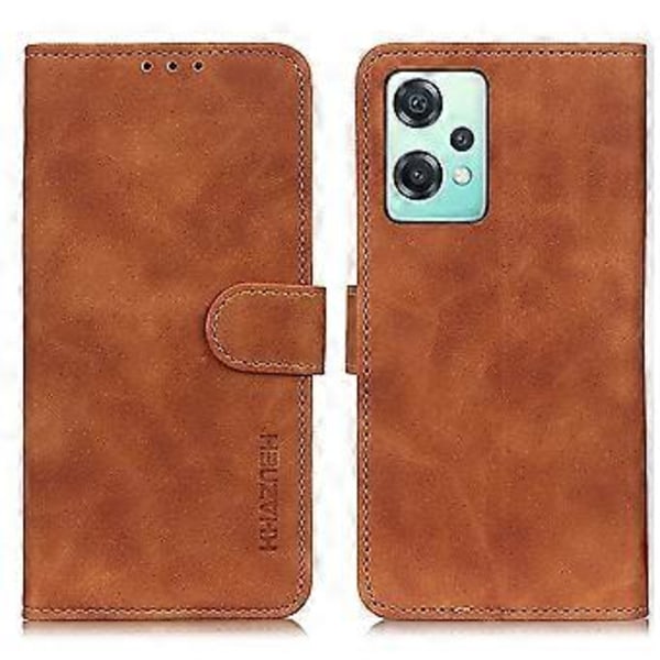 Retro Tekstur Læder Etui Til OnePlus CE 2 Lite 5G Brown