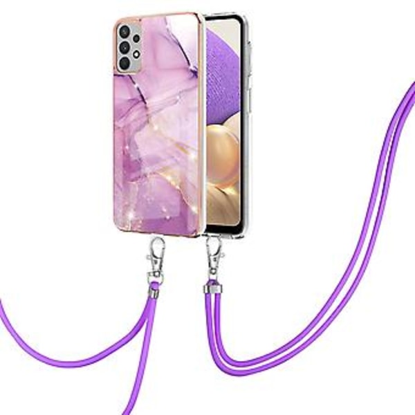 Marmor IMD TPU Mobilskal För Samsung Galaxy A33 5G Purple 001