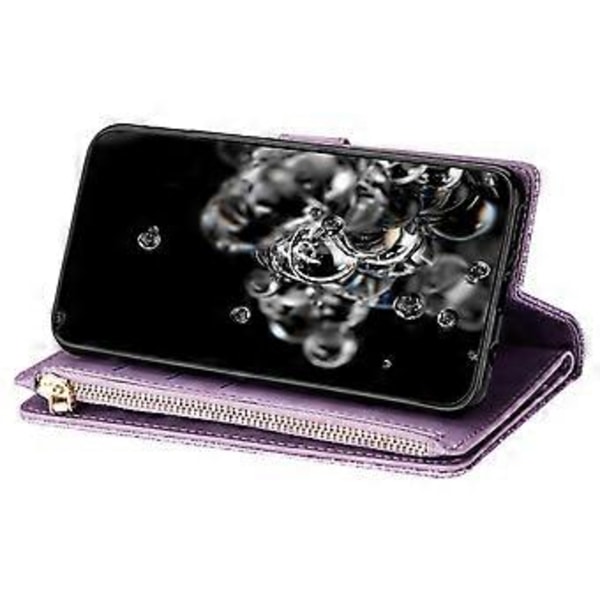 Samsung Galaxy A15 4G/5G -kotelo vetoketjutaskulla, PU-nahkalompakko, kimalteleva puhelinkuori Style C