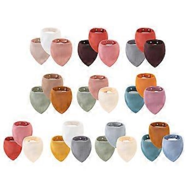 Vauvan Bandana Kuolalaput Unisex Bandana Laput Erittäin Imukykyiset Bandana Kuolalaput Hellävaraiset Hampaiden Tuloon Tarkoitettu Laput Vauvoille 3 kpl set 9