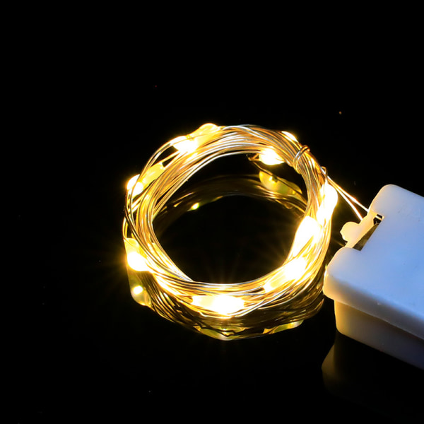 LED lyskæde med 2 meter og 20 lys, 2 elektronisk strømforsynet