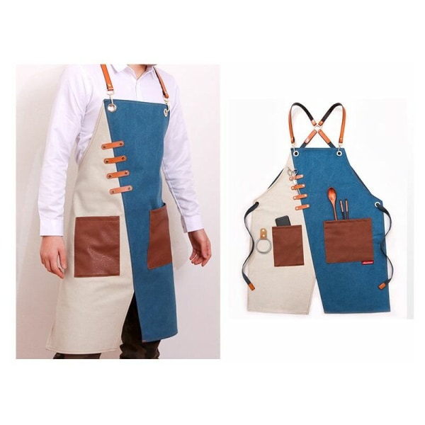 Puutarhanhoitoesiliina Denim-esiliina Unisex Cargo Vyöesiliina