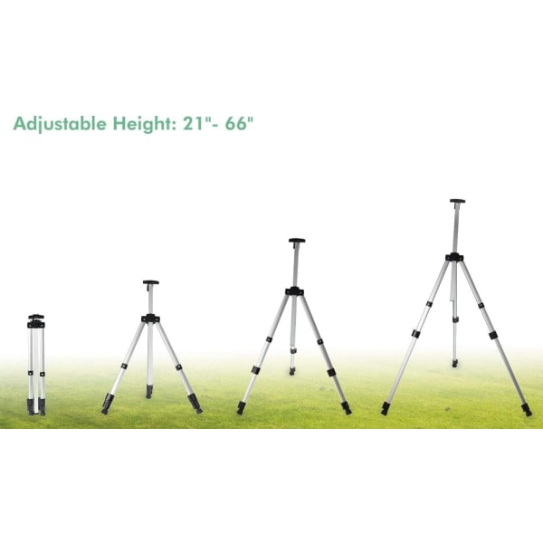 Aluminium sammenleggbar kunstnerstaffeli (sølv) med bæreveske for utendørs