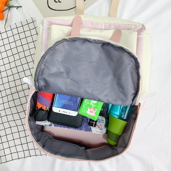 Skolesekksett med 4, Duffelbag-Rosa