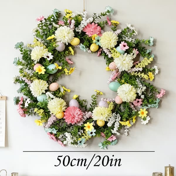 Påskäggskrans, påskdekorationer, minimalistisk blomsterprydnad
