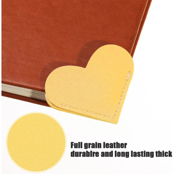 10 stycken handgjorda läderbokmärken Heart Shape Creative Leather