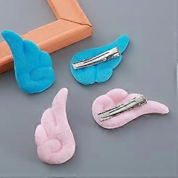 10 Par Engelvinge Hårnåler Hodeplagg Tegneserie Hårpynt Legering Mote Klemme Ornament for Kvinner og Barn Blå Blue