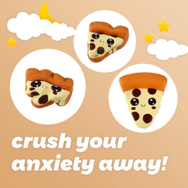 Klemmelegetøj Kæmpe Langsomt Stigende Pizza Anti-Stress Legetøj Squishy Ka