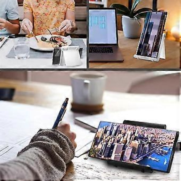 (NYTT) Helt Hopfällbart Telefonstativ för Skrivbord Justerbart Hopfällbart Mobiltelefonstativ för Skrivbord med Universell iPad-kompatibilitet Telefonhållare Po