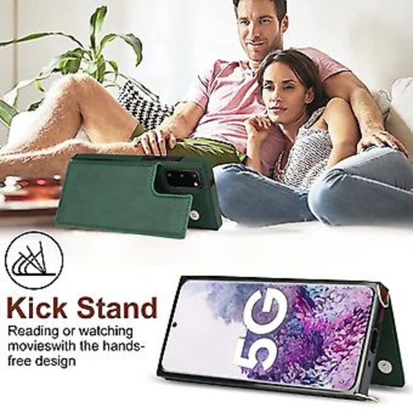 Crossbody-fodral i TPU+PU för Samsung Galaxy S20 FE Green