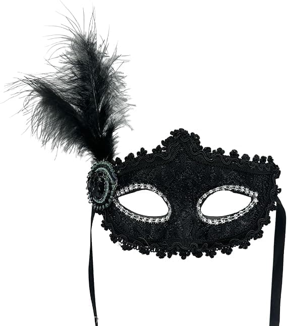Halloween Spetsmönstrade Masker, Festkläder, Aftonklänningar och Ansiktsdekorationer