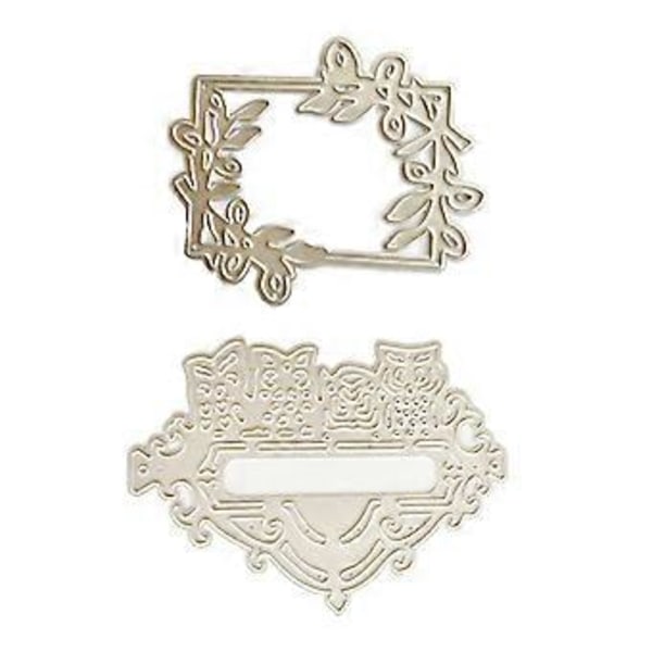 Metalliset leikkurit Pöllökehys Kohokuviointipohja Leikkausmuotit korttien valmistukseen Scrapbooking Paper Craft DIY -malli Käsintehty