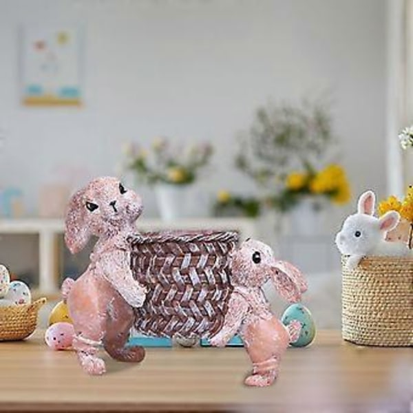 Pääsiäispupu koristeet Pääsiäispupu kodin koristeet Olohuoneen lahjat Hartsi koristeet Idyliset koristeet Brown