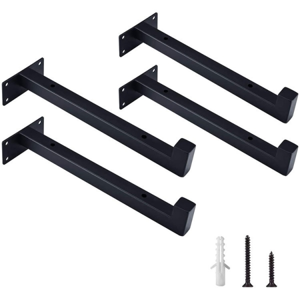 Shelf Brackets 25cm, 4 Pieces Industrial Wall Shelf Bracket with