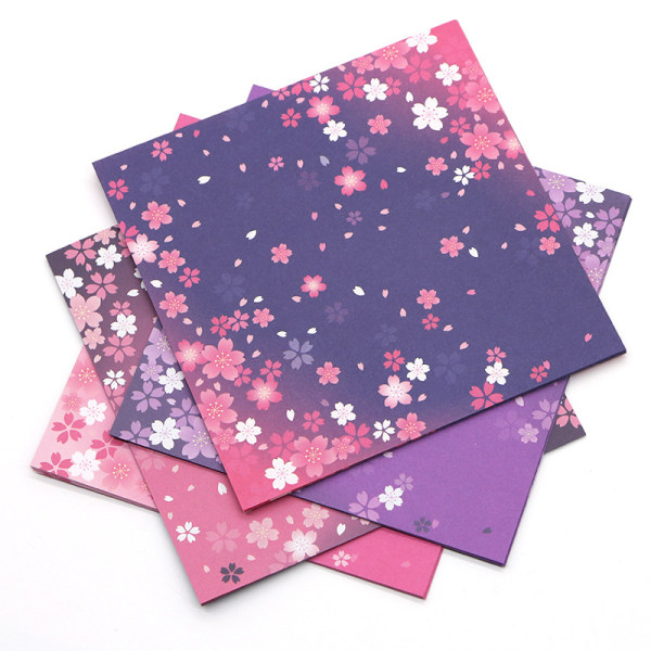 Origamipapper - 60 ark vikpapper 15*15cm - Japanska körsbär