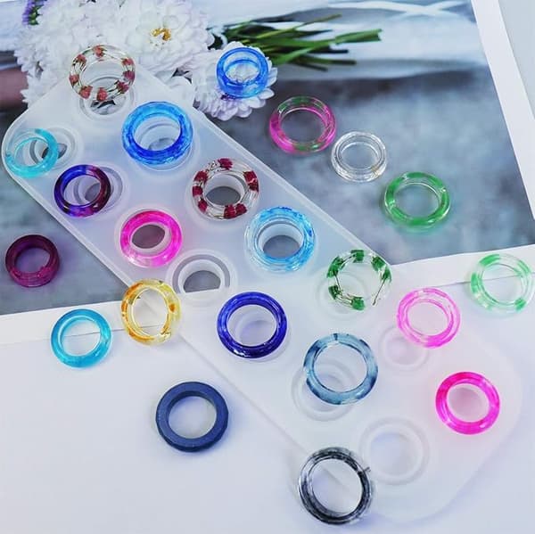 17 Hulrum Silikon Ringform til Harpiks Smykker Epoxy Harpiks Støbning