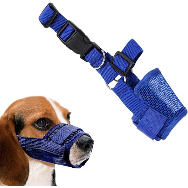 Blå - 1 stk., egnet til 14-20 cm snuder, justerbar nylon m