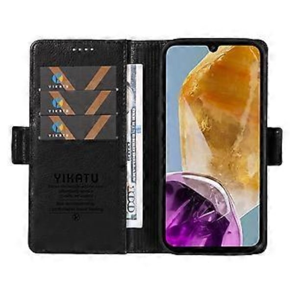 YIKATU YK-007 til Samsung Galaxy M15 5G Wallet Case Magnetisk Lukning Læder Telefon Cover