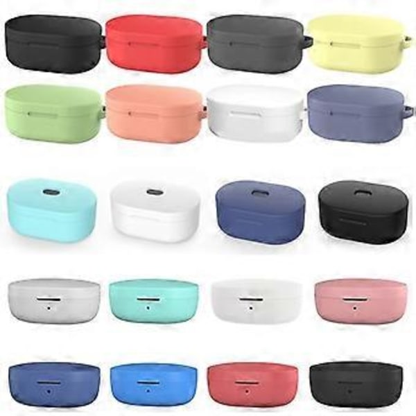 Silikonfodral för Redmi Airdots Skyddsfodral med Krok för Xiaomi Mi Redmi AirDots
