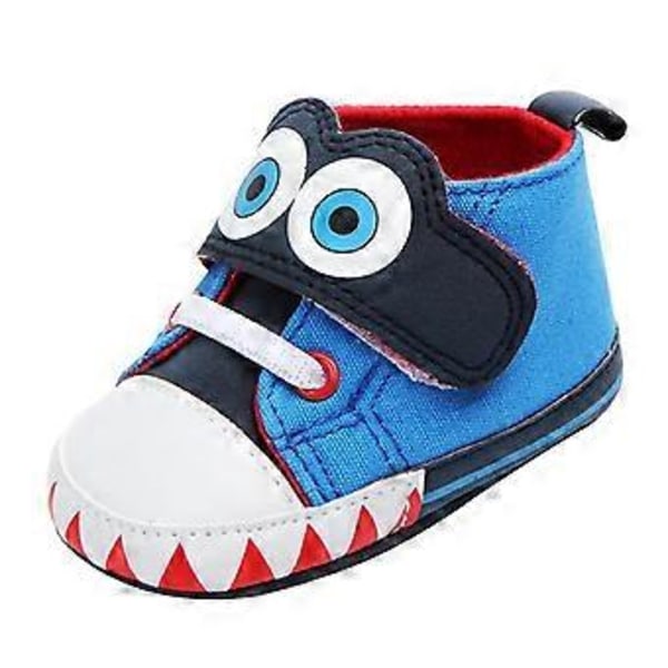 Baby Pojke Flicka Skor Barn Småbarn Stora Ögon Halkfria Skor Prewalker (Blå) Blue