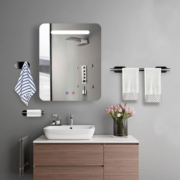 4-piece bathroom towel rack 41cm stainless steel self-adhesive 30