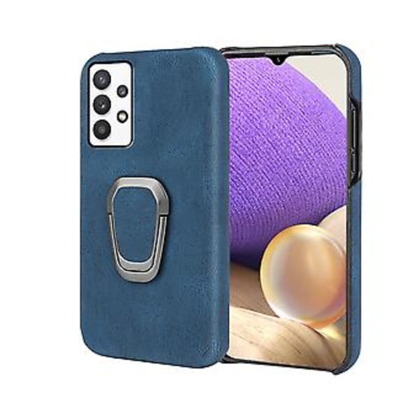 Ringhållare PU-telefonfodral för Samsung Galaxy A32 5G / M32 5G Blue