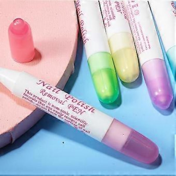 4 stk. neglelak korrektionsfjerner pen, dobbeltsidet neglekunst skulpturpen.