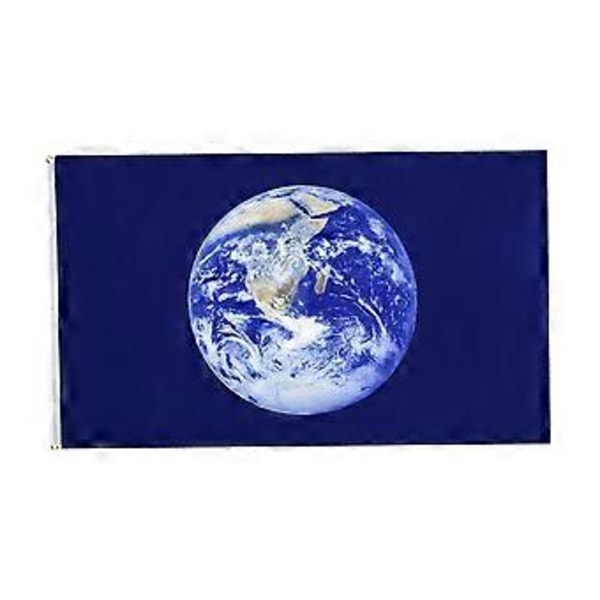 90x150cm Maailman päivän lippu Polyesterilippu Suuri maapallokuvio Banneri Kodin koristelu Sininen