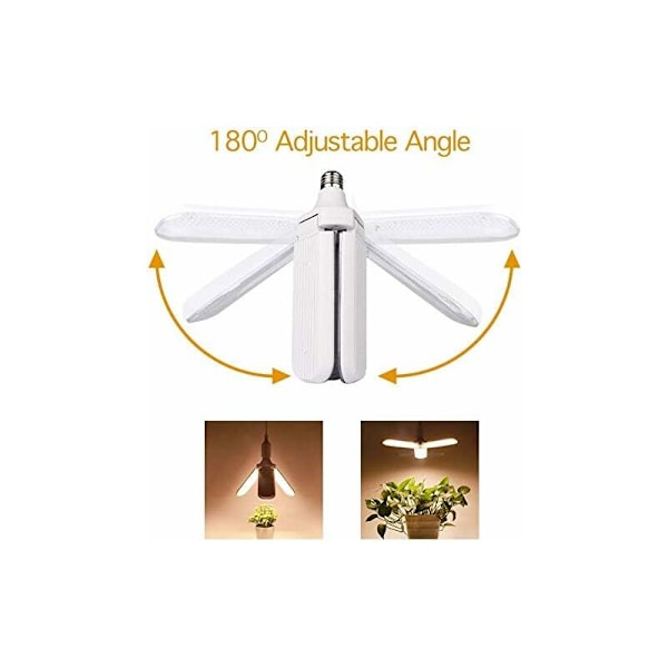 Växtlampa, växttillväxtlampa LED växtträdgårdslampa perfekt för inomhusväxter 3 blad (36W)