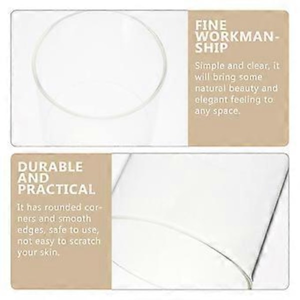 3 st Klar Hydroponisk Glasvas Skrivbord Transparent Glasvas Klar Cylinder Glas Akvarium