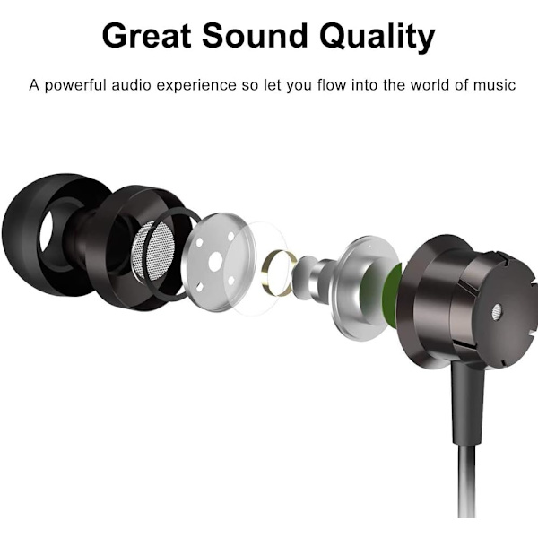 Earphones 3-pak in-ear-hovedtelefoner med mikrofon, 3,5 mm kablede øretelefoner til iOS- og Android-smartphones, bærbare computere, MP3, spil, Walkman (sort + hvid + rød)