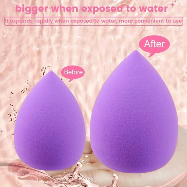 Makeup værktøjer, beauty sponge blød puff 40-styks sæt, Lilla Purple 40-piece set