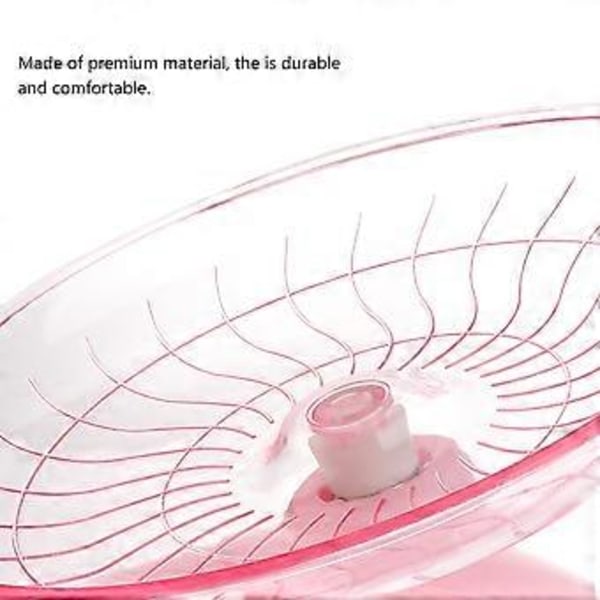 Ikke-løbe Disk til Hamstere Pindsvin Små Kæledyr Motionshjul (Pink)