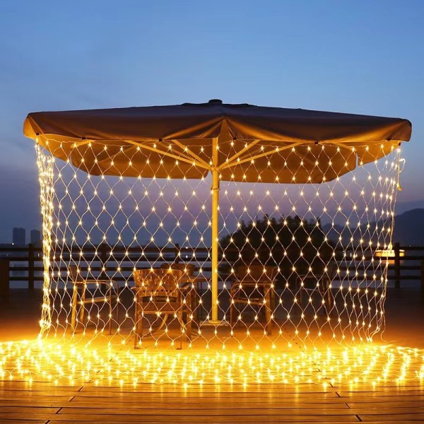 Ulko-sisä-LED Net Fairy Lights 1,5*1,5 metriä 120 valoa