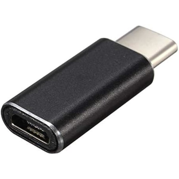 Musta 6 kpl Micro USB - USB - C -muunninpää Android -muunnin