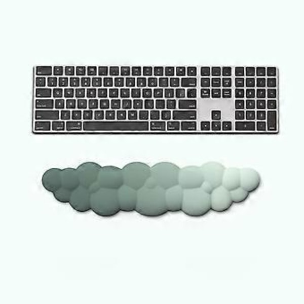 Molnformad Handledsstöd Musmatta Halkfri Bas Färgglad PU Mjukt Memory Foam Smärtlindringsmatta för Gaming Musmatta ljus vit blå light white blue