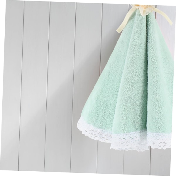 1pc Green Hanging 1Pc Hand Towel Kitchen Hand Towels Drying Towel