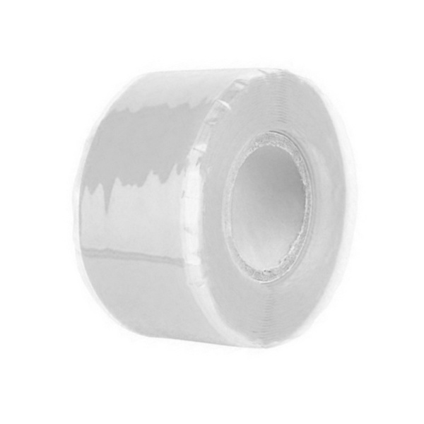 2-pack 1\"x5' Vit (0,5 mm tjock) Självhäftande Silikontejp