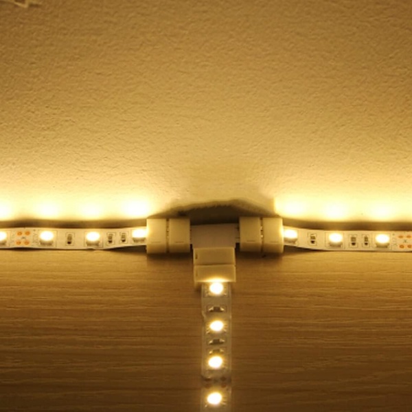 LED-remsanslutning 10 mm 4-stifts T-formad RGB-anslutning LED-remsljusanslutningar 5 st