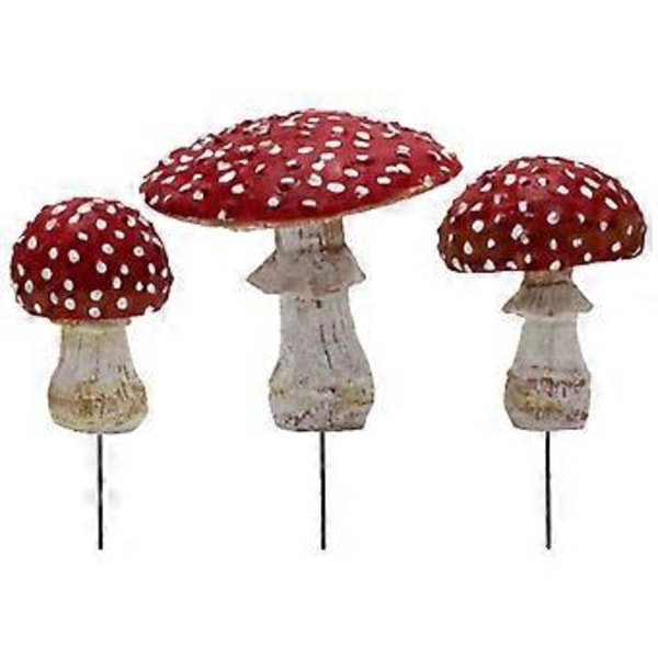 3 stk. Mikro Landskab Svampe Ornamenter Resin Selvlysende Svampe Bonsai Blomsterpotte Dekoration