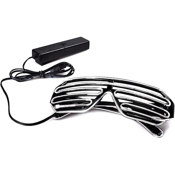Ljusupplysta Shutter Neon Rave-glasögon El Wire LED Solglasögon Röst A