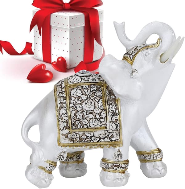 Resin Elefant Statue, Elefant Figurer Dekorative Elefant Fen